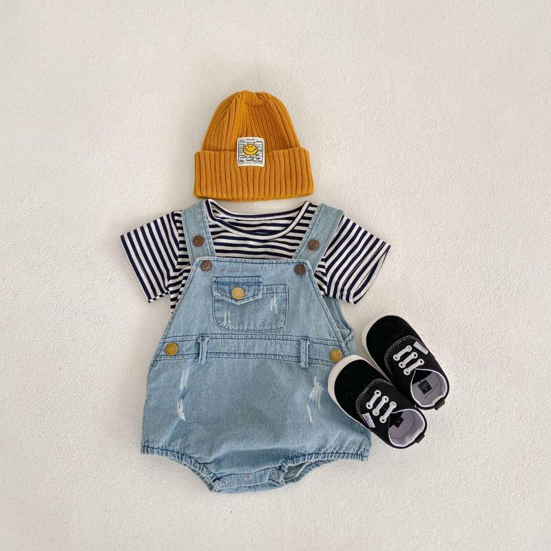 Clothing Sets Baby Boys Girls Clothes Spring Summer Strip T-Shirt Denim Bodysuits Born Infant Casual Rompers Toddlers Jumpsuits Outfit
Clothing Sets Baby Boys Girls Clothes Spring Summer Strip T-Shirt Denim Bodysuits Born Infant Casual Rompers Toddlers Jumpsuits Outfit