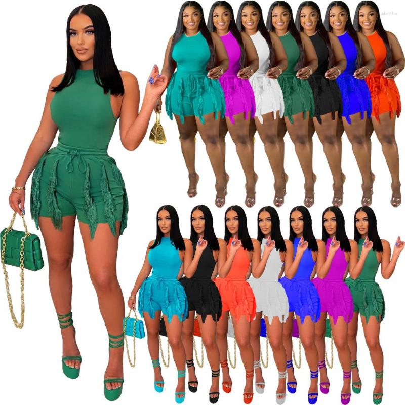 Women' Tracksuits 2023 European And American Women' Sexy Sleeveless Vest Drawstring Tassel Casual Solid Color Two-Piece Set Summer
Women' Tracksuits 2023 European And American Women' Sexy Sleeveless Vest Drawstring Tassel Casual Solid Color Two-Piece Set Summer