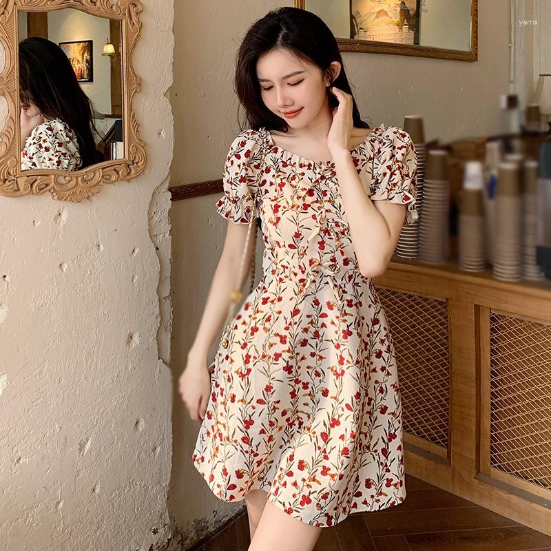 Casual Dresses Women Dress Summer Korean Style Pastoral Girl Short-Puff-Sleeve Sweet Cute Fresh Slim Floral, Red
Casual Dresses Women Dress Summer Korean Style Pastoral Girl Short-Puff-Sleeve Sweet Cute Fresh Slim Floral, Red