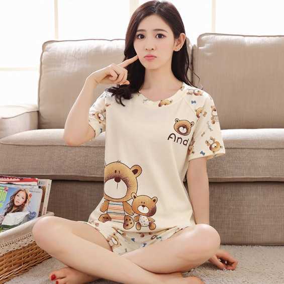 Women's Sleep Lounge Women Sleepwear Lovely Home Suits Pyjama Short Sleeve Pajamas Set 2022 Women Pajamas Comfortable Girl Spring And Summer Pijamas, 15
Women's Sleep Lounge Women Sleepwear Lovely Home Suits Pyjama Short Sleeve Pajamas Set 2022 Women Pajamas Comfortable Girl Spring And Summer Pijamas, 15