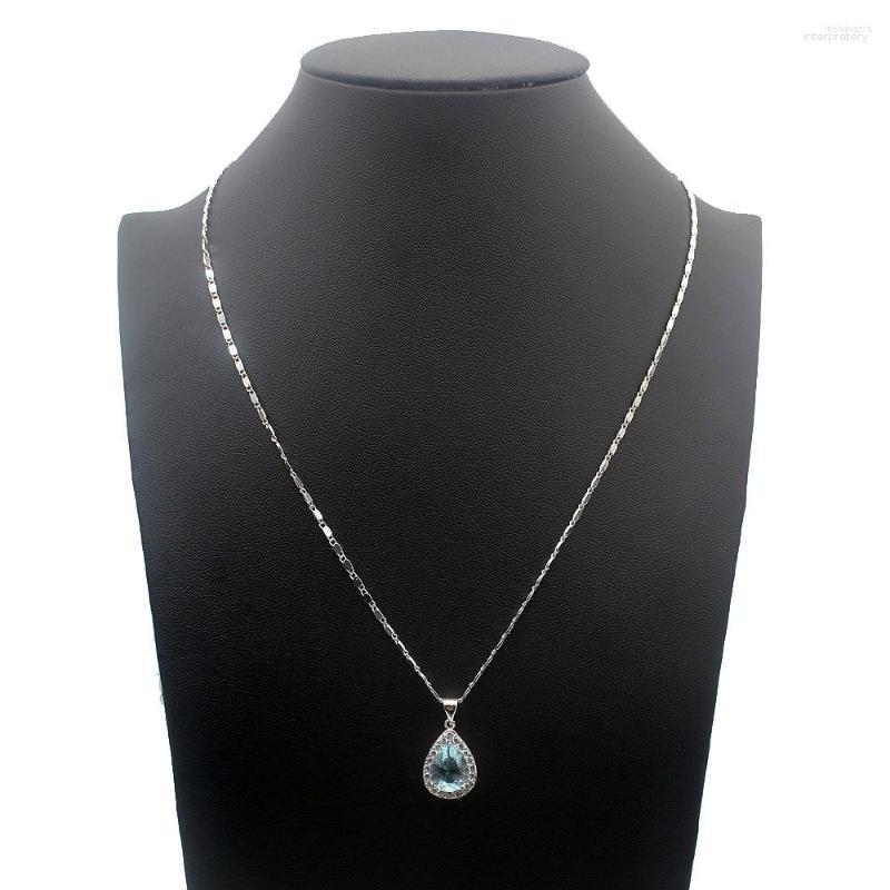 Pendant Necklaces Hermosa Jewelry Silver Color With Necklace Chain Light BlueTopaz Waterdrop Fashion Jewellry-Pendants
Pendant Necklaces Hermosa Jewelry Silver Color With Necklace Chain Light BlueTopaz Waterdrop Fashion Jewellry-Pendants