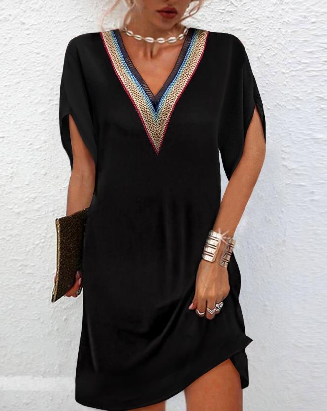 Casual Dresses For Women 2023 Summer Fashion Contrast Lace V-Neck Short Sleeve Vacation Looes A Line Mini Dress OTTD
Casual Dresses For Women 2023 Summer Fashion Contrast Lace V-Neck Short Sleeve Vacation Looes A Line Mini Dress OTTD
