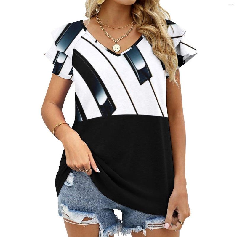 Women' T Shirts Piano Keyboard Lotus Leaf Neck Women' T-Shirt Cute Elegant Tops Tees Long Sleeve T-Shirts Casual Synth Facemask, Nt
Women' T Shirts Piano Keyboard Lotus Leaf Neck Women' T-Shirt Cute Elegant Tops Tees Long Sleeve T-Shirts Casual Synth Facemask, Nt