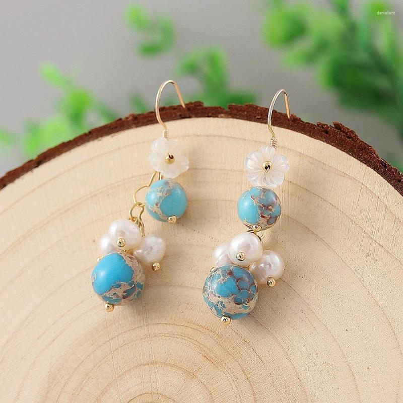 Dangle Earrings Real Freshwater Pearl For Women Gift 925 Silver Hook Drop Turquoise Flower Fashion Jewelry
Dangle Earrings Real Freshwater Pearl For Women Gift 925 Silver Hook Drop Turquoise Flower Fashion Jewelry