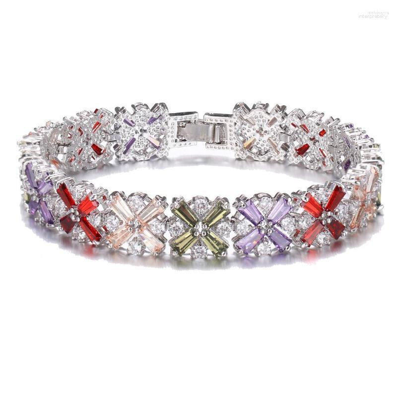 Link Bracelets Shiny Colorful Snowflake Style Hermosa Jewelry Bracelet 17.5cm Pretty Fashion Women Holiday Birthday Party Gift
Link Bracelets Shiny Colorful Snowflake Style Hermosa Jewelry Bracelet 17.5cm Pretty Fashion Women Holiday Birthday Party Gift