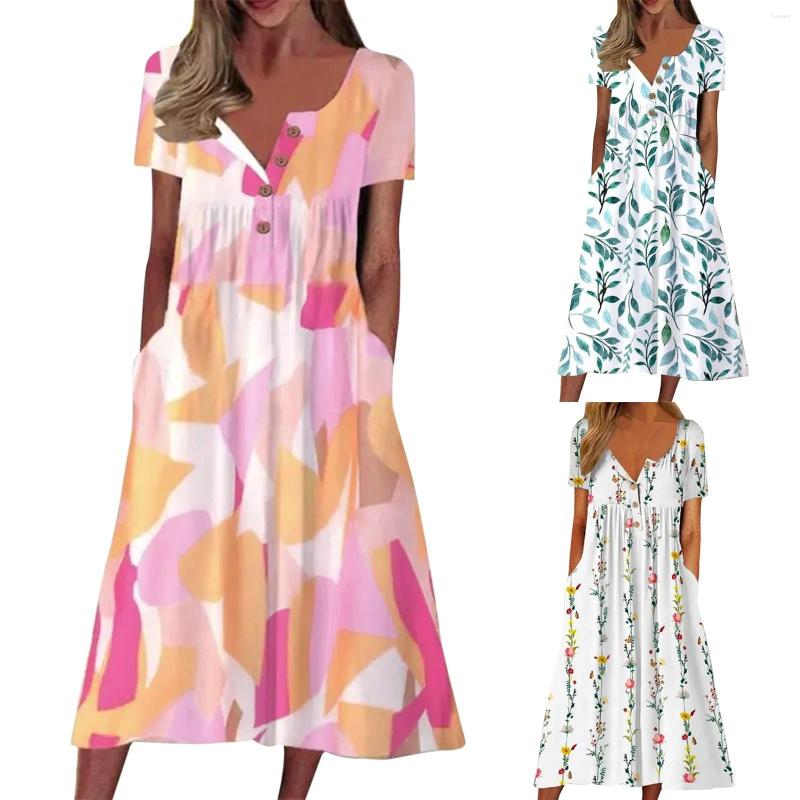 Casual Dresses Women's Floral Print Short Sleeve Dress Summer Work For Women Mini Sundresses Womens Rayon, Green
Casual Dresses Women's Floral Print Short Sleeve Dress Summer Work For Women Mini Sundresses Womens Rayon, Green