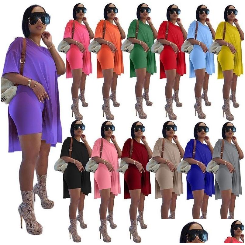Women'S Plus Size Tracksuits Designer 2022 Women Sizes Two Pieces Set Outfits Fashion Split Short Sleeve Leggings Loose Shirt Tops A Dhg6W, Blue
Women'S Plus Size Tracksuits Designer 2022 Women Sizes Two Pieces Set Outfits Fashion Split Short Sleeve Leggings Loose Shirt Tops A Dhg6W, Blue