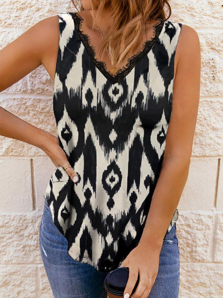 Women' Tanks Women Sexy V Neck Floral Lace Trim Tank Tops Novelty Western Print Sleeveless Shirts Loose Blouse Dressy Casual Lady Vest
Women' Tanks Women Sexy V Neck Floral Lace Trim Tank Tops Novelty Western Print Sleeveless Shirts Loose Blouse Dressy Casual Lady Vest
