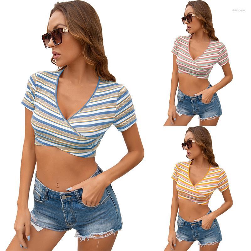Women's Tanks Women's Women Crop Tops Ladies Tank Top Sexy Deep V-Neck Short Sleeve Striped Print Slim Fit T-Shirt For Female Clubwear, Blue
Women's Tanks Women's Women Crop Tops Ladies Tank Top Sexy Deep V-Neck Short Sleeve Striped Print Slim Fit T-Shirt For Female Clubwear, Blue