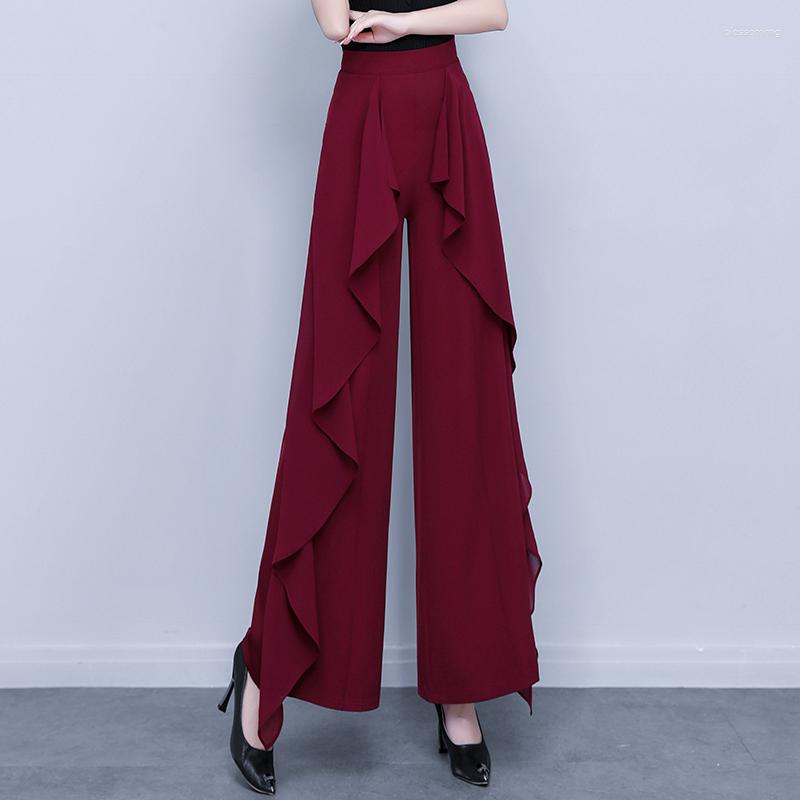 Women's Pants Spring Autumn Trousers Women's High-Waist Ruffled Wide-Leg National Standard All-match Chiffon, Black
Women's Pants Spring Autumn Trousers Women's High-Waist Ruffled Wide-Leg National Standard All-match Chiffon, Black