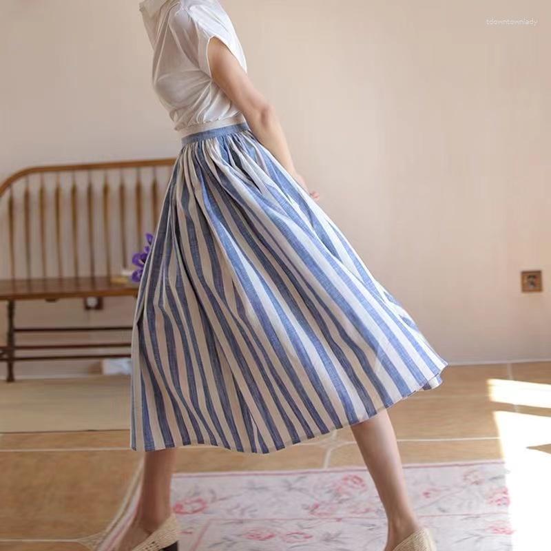 Skirts 2023 Spring Summer Vintage High Waist Long Striped Women Elegant Chic A-Line Large Swing Umbrella Skirt Jupe Femme Faldas, 01
Skirts 2023 Spring Summer Vintage High Waist Long Striped Women Elegant Chic A-Line Large Swing Umbrella Skirt Jupe Femme Faldas, 01