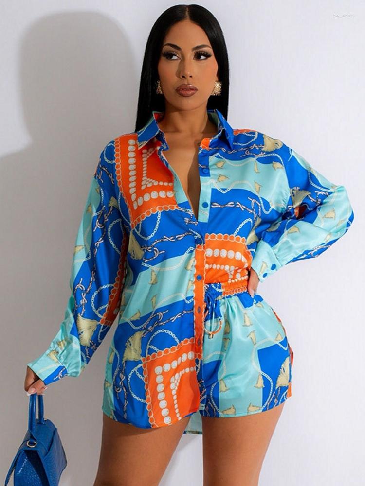 Women' Tracksuits 2 Pieces Set Sexy Fashion Women 2023 Spring Summer Female Tops Flower Print Long Sleeve Shirt And Elastic Waist Shorts, Blue
Women' Tracksuits 2 Pieces Set Sexy Fashion Women 2023 Spring Summer Female Tops Flower Print Long Sleeve Shirt And Elastic Waist Shorts, Blue