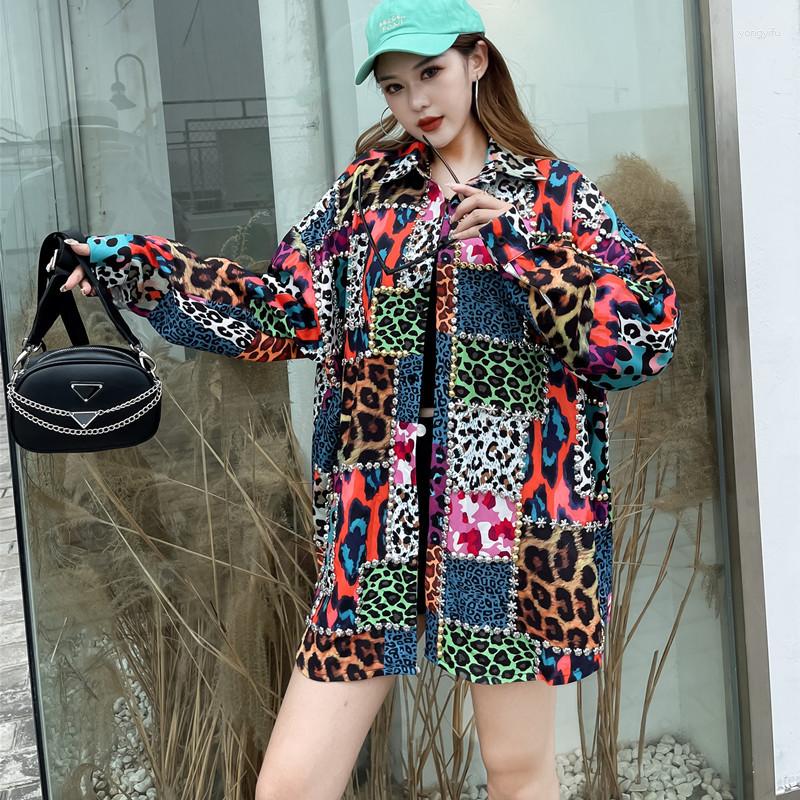 Women's Jackets Fashion Tide Brand Woman Heavy Industry Nail Bead Leopard Printed Shirt Coat Female Spring Summer Top Coats, Photo color
Women's Jackets Fashion Tide Brand Woman Heavy Industry Nail Bead Leopard Printed Shirt Coat Female Spring Summer Top Coats, Photo color