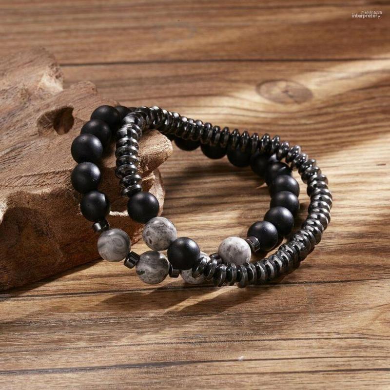 Strand Fashion Beaded Bracelet Magnet Hematite Frosted Black Gallstone Bangle Magnetic Healing Dual Layer Gift For Your Lover
Strand Fashion Beaded Bracelet Magnet Hematite Frosted Black Gallstone Bangle Magnetic Healing Dual Layer Gift For Your Lover