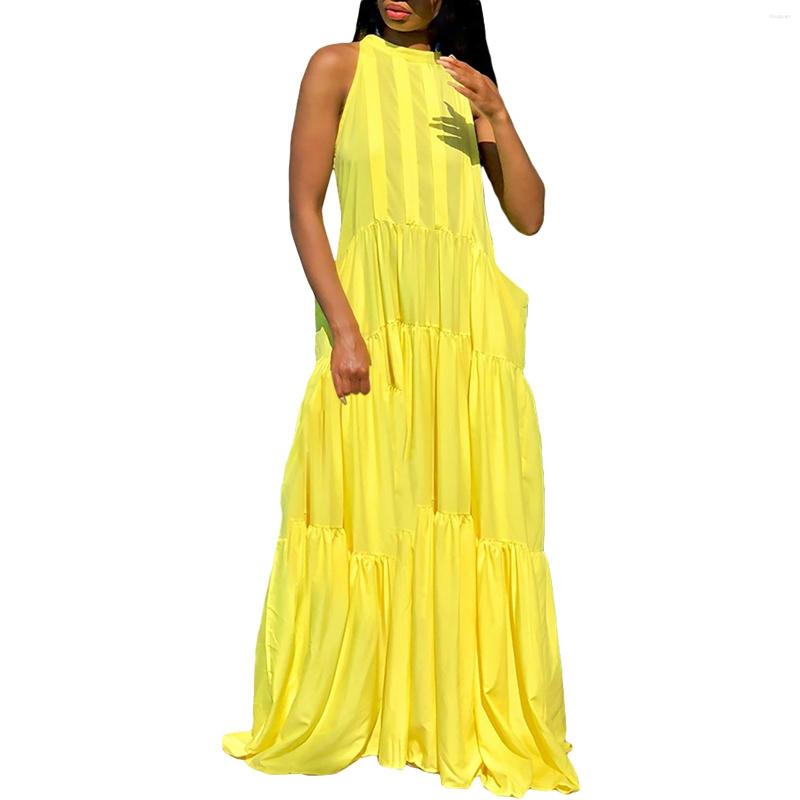 Casual Dresses Women' Round Neck Solid Color Sleeveless Loose Pocket Large Wrap Dress For Women Summer Halter, Yellow
Casual Dresses Women' Round Neck Solid Color Sleeveless Loose Pocket Large Wrap Dress For Women Summer Halter, Yellow