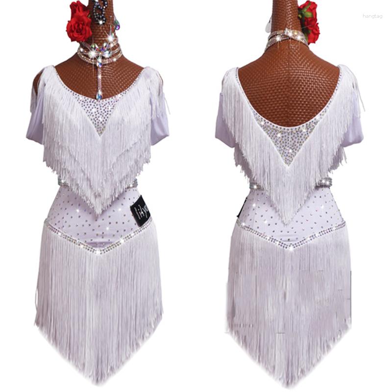 Stage Wear White Latin Dance Fringe Dress Adult Competition Costume Rhinestone Rumba Tap Salsa Latino Clothes BL4270, Only dress
Stage Wear White Latin Dance Fringe Dress Adult Competition Costume Rhinestone Rumba Tap Salsa Latino Clothes BL4270, Only dress