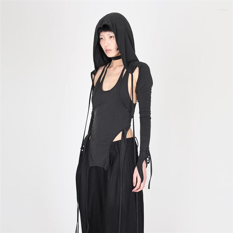 Women's T Shirts Fairy Grunge Long Sleeve Hooded Crop Top Y2k Streetwear Strappy Asymmetrical Trendy Sexy For Women, Black
Women's T Shirts Fairy Grunge Long Sleeve Hooded Crop Top Y2k Streetwear Strappy Asymmetrical Trendy Sexy For Women, Black