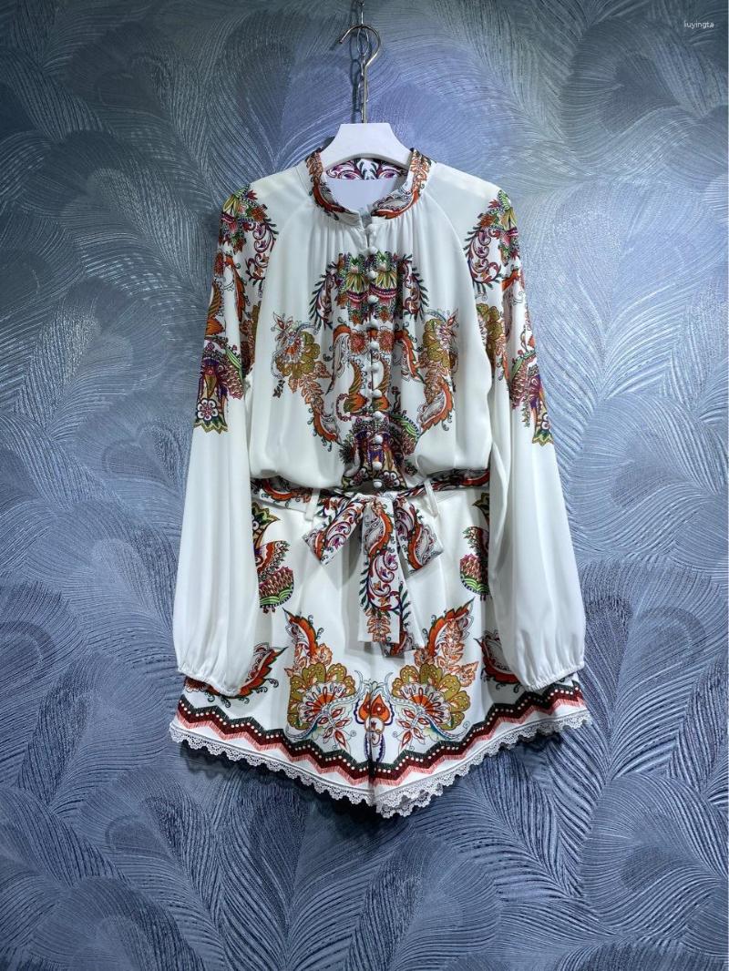 Women' Tracksuits 2023 Spring Europe Style Women' Suit High Quality Floral Print Vintage Shirt Shorts Two Piece Set C503, Picture shown
Women' Tracksuits 2023 Spring Europe Style Women' Suit High Quality Floral Print Vintage Shirt Shorts Two Piece Set C503, Picture shown