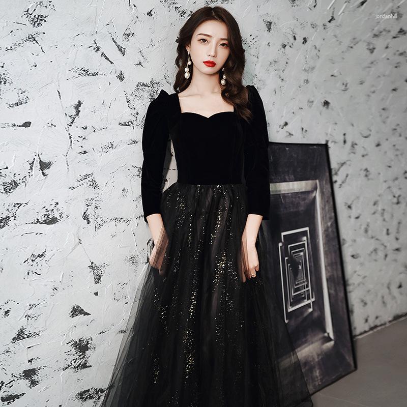 Party Dresses Exquisite Cocktail Sequined Tulle Ankle-Length Three Quarter Sleeve Backless Sweetheart Neck A-Line Formal Prom Gowns, Black
Party Dresses Exquisite Cocktail Sequined Tulle Ankle-Length Three Quarter Sleeve Backless Sweetheart Neck A-Line Formal Prom Gowns, Black