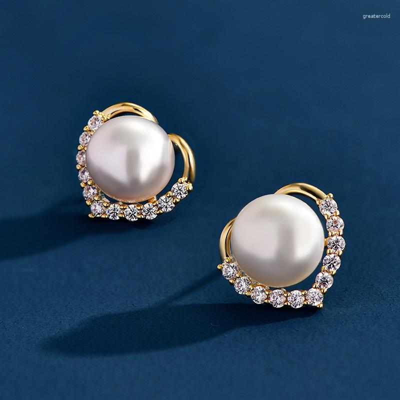 Stud Earrings Genuine Fresh Water Pearl 2023 Trend Heart Shaped Cubic Zircon For Women Wedding Accessories Gift
Stud Earrings Genuine Fresh Water Pearl 2023 Trend Heart Shaped Cubic Zircon For Women Wedding Accessories Gift