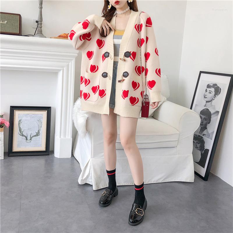 Women's Knits 2023 Autumn Retro Horn Button Love Printed Knitted Sweater Coat Long Casual Warm Winter Women's Fashion, Beige
Women's Knits 2023 Autumn Retro Horn Button Love Printed Knitted Sweater Coat Long Casual Warm Winter Women's Fashion, Beige