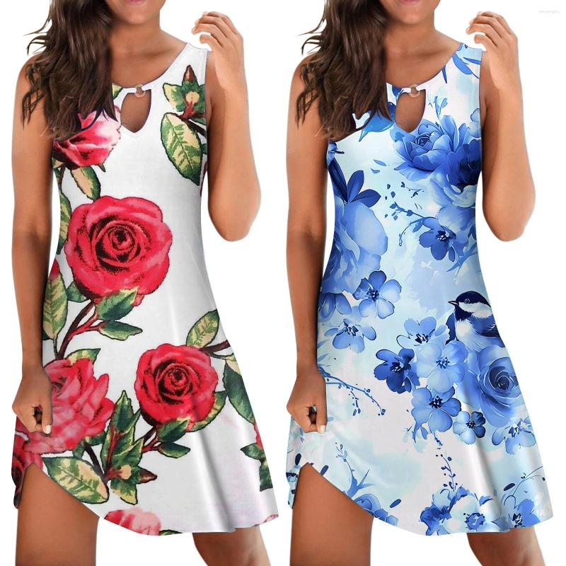 Casual Dresses Women Summer Loose Dress Sleeveless Floral Print V Neck Hollow Out Sundress Beach Mini Womens, Blue
Casual Dresses Women Summer Loose Dress Sleeveless Floral Print V Neck Hollow Out Sundress Beach Mini Womens, Blue