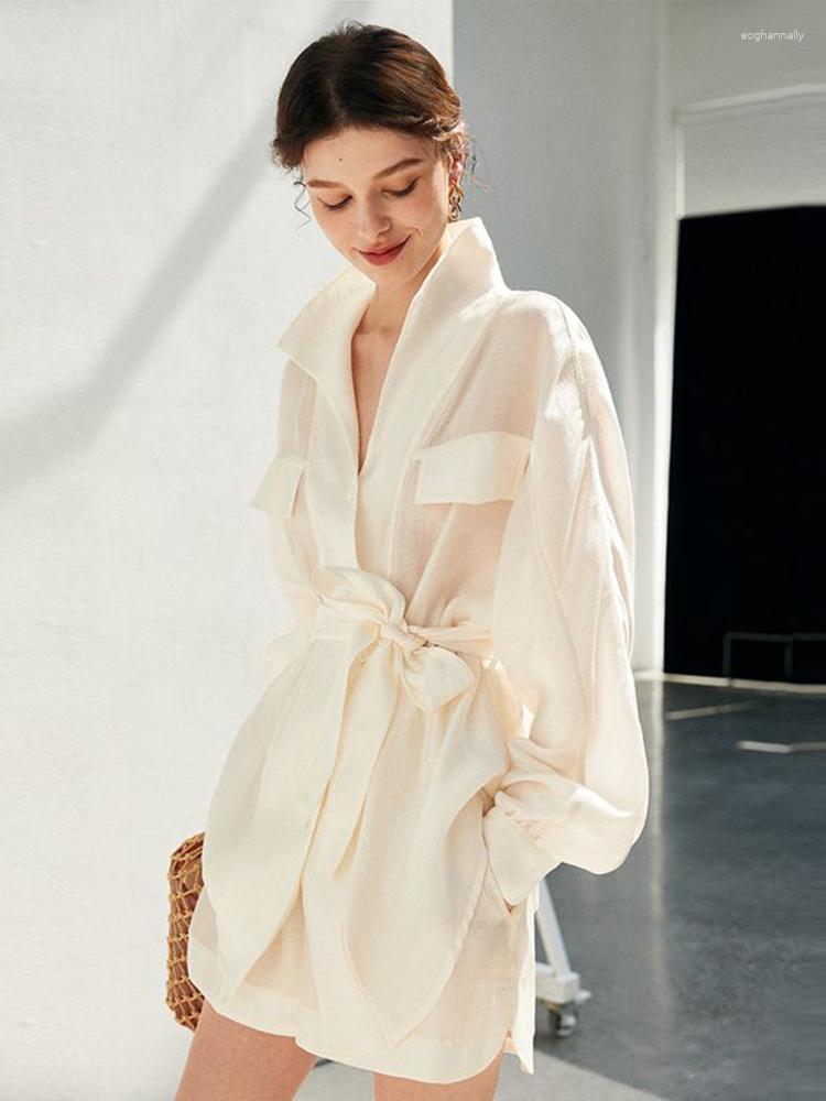 Women' Tracksuits French Fashion Loose Thin Sunscreen Bandage Long Sleeve Shirt Wide Leg Shorts Sets Two Piece Set Summer Outfits For Women, Beige
Women' Tracksuits French Fashion Loose Thin Sunscreen Bandage Long Sleeve Shirt Wide Leg Shorts Sets Two Piece Set Summer Outfits For Women, Beige