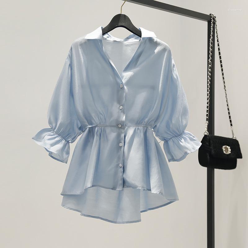 Women's Blouses -4XL Women Spring Summer Style Chiffon Shirts Lady V-Neck Half Sleeve Loose Blusas Tops 2023, Green
Women's Blouses -4XL Women Spring Summer Style Chiffon Shirts Lady V-Neck Half Sleeve Loose Blusas Tops 2023, Green