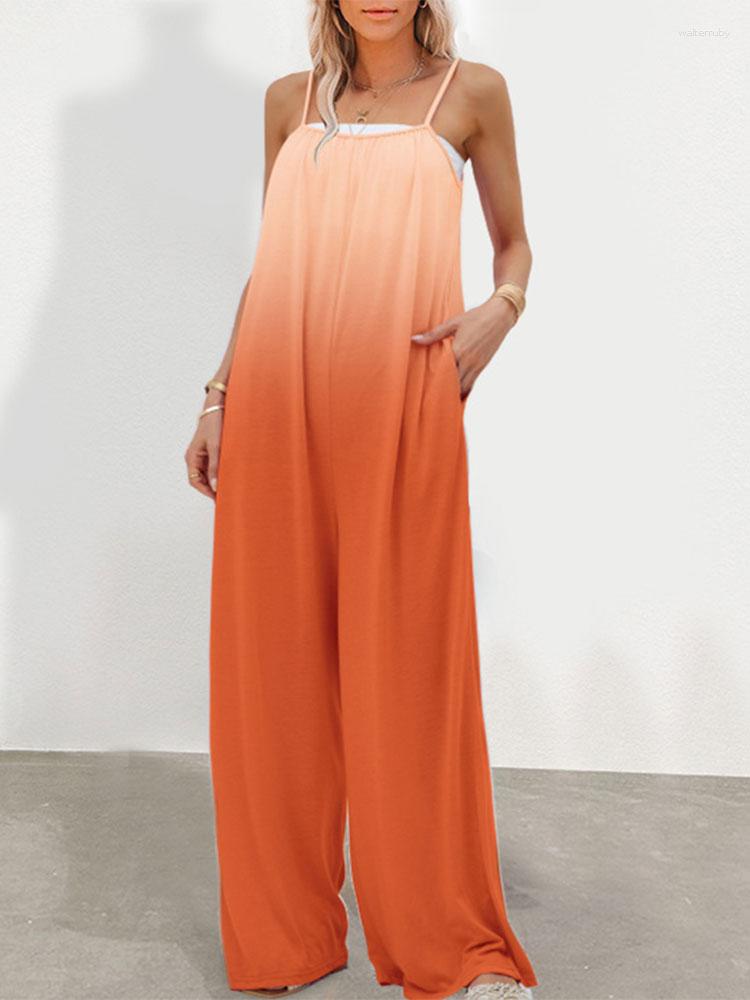 Women' Swimwear Summer Fashion Gradient Color Suspender Jumpsuit 2023 Street Causal Plus Size Loose Sleeveless High Waist Bibbed Trousers, Orange
Women' Swimwear Summer Fashion Gradient Color Suspender Jumpsuit 2023 Street Causal Plus Size Loose Sleeveless High Waist Bibbed Trousers, Orange