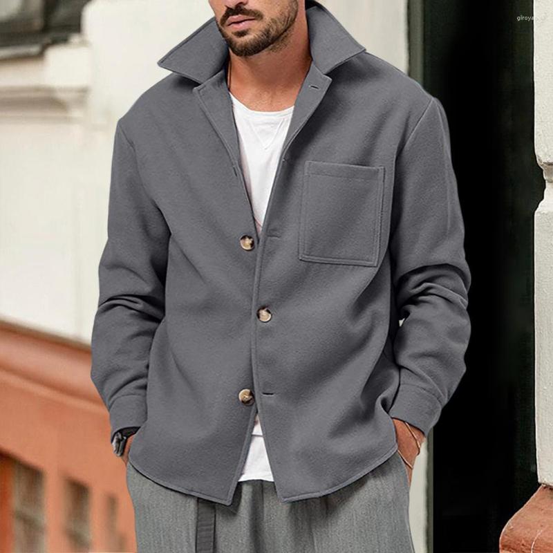 Men's Jackets Men Coat Turn-down Collar Loose Fit Single-breasted Pocket Design Keep Warm Solid Color Male Casual Overcoat Winter Jacket, Black
Men's Jackets Men Coat Turn-down Collar Loose Fit Single-breasted Pocket Design Keep Warm Solid Color Male Casual Overcoat Winter Jacket, Black