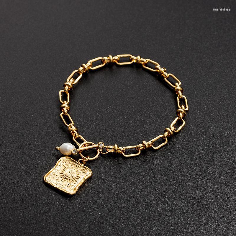 Link Bracelets Jaeeyin 2023 Arrivals OT Buckle Baroque Freshwater Pearl Vintage Square Sun Coin Trendy Bracelet Gift For Girlfriend Women
Link Bracelets Jaeeyin 2023 Arrivals OT Buckle Baroque Freshwater Pearl Vintage Square Sun Coin Trendy Bracelet Gift For Girlfriend Women