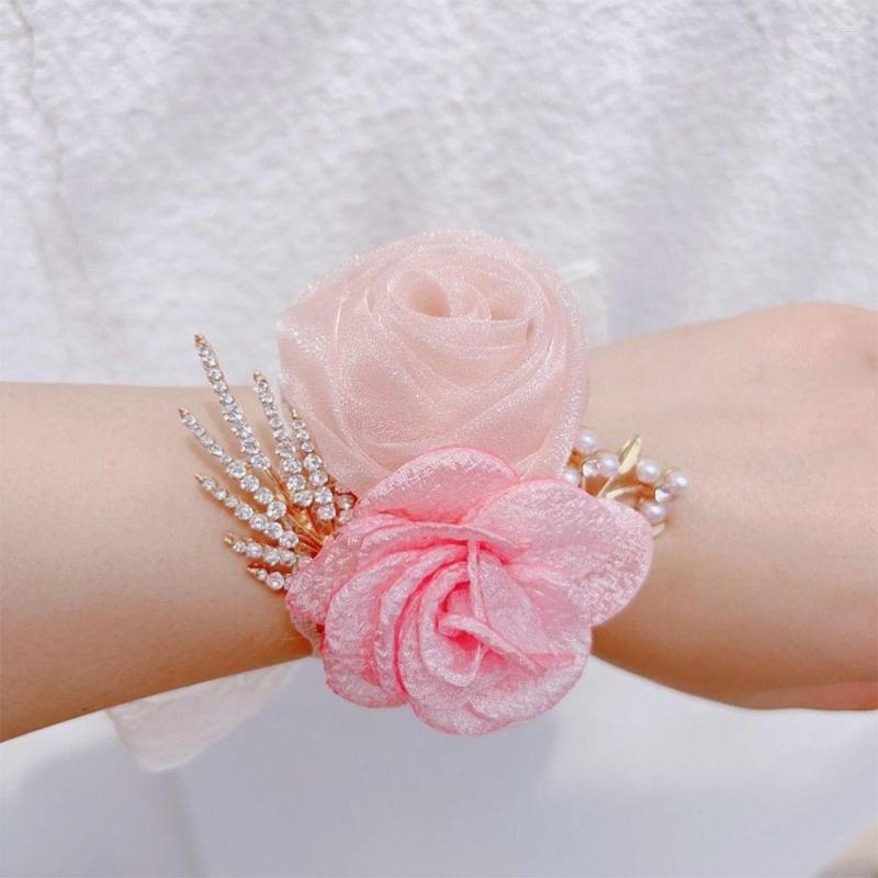 Link Bracelets Girls Bridesmaid Wrist Flowers Pearl Rhinestones Boutonniere Satin Rose Bracelet Fabric Hand Wedding Party Accessories
Link Bracelets Girls Bridesmaid Wrist Flowers Pearl Rhinestones Boutonniere Satin Rose Bracelet Fabric Hand Wedding Party Accessories