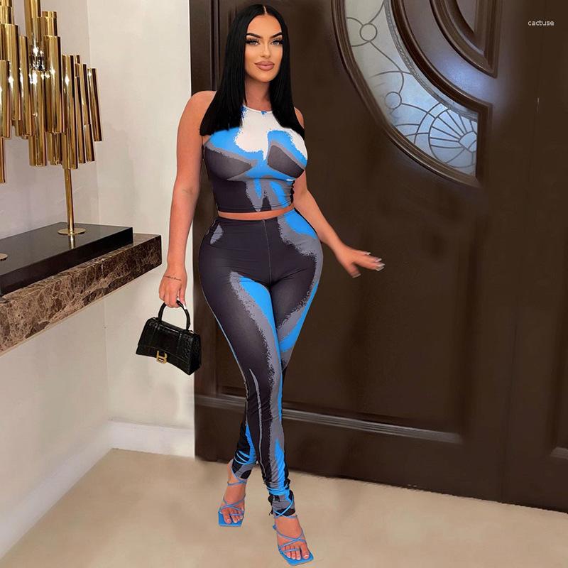 Women' Two Piece Pants Dyed Printed 2 Set Women Sexy Cropped Vest And Legging Suits Female Sleeveless Tops Tight Trousers Outfits, Black
Women' Two Piece Pants Dyed Printed 2 Set Women Sexy Cropped Vest And Legging Suits Female Sleeveless Tops Tight Trousers Outfits, Black