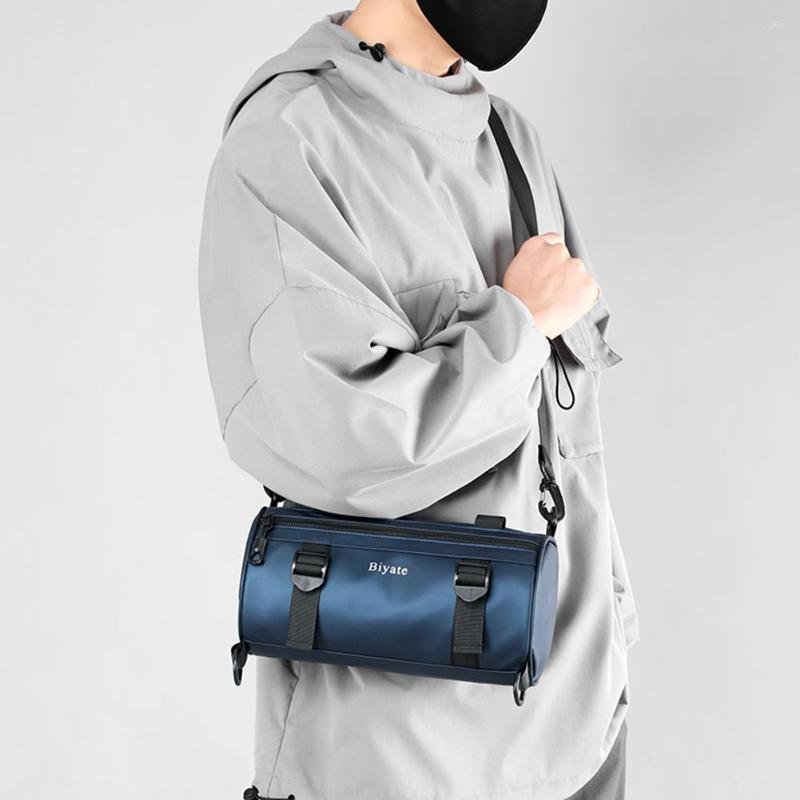 Outdoor Bags Nylon Male Shoulder Bag Large Capacity Cylinder Composite Waterproof Durable Scratch Resistant For Daily Leisure, Black color
Outdoor Bags Nylon Male Shoulder Bag Large Capacity Cylinder Composite Waterproof Durable Scratch Resistant For Daily Leisure, Black color