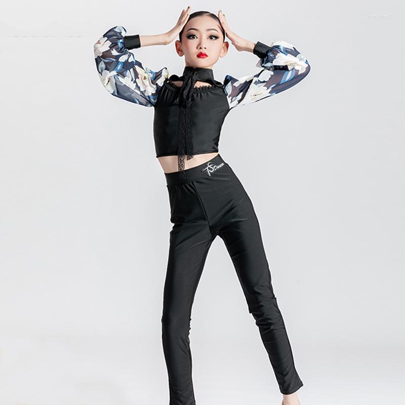 Stage Wear 2023 Girls Latin Dance Costume Puff Sleeves Top Black Pants Children Ballroom Competition Clothes Practice SL6222, Picture shown
Stage Wear 2023 Girls Latin Dance Costume Puff Sleeves Top Black Pants Children Ballroom Competition Clothes Practice SL6222, Picture shown
