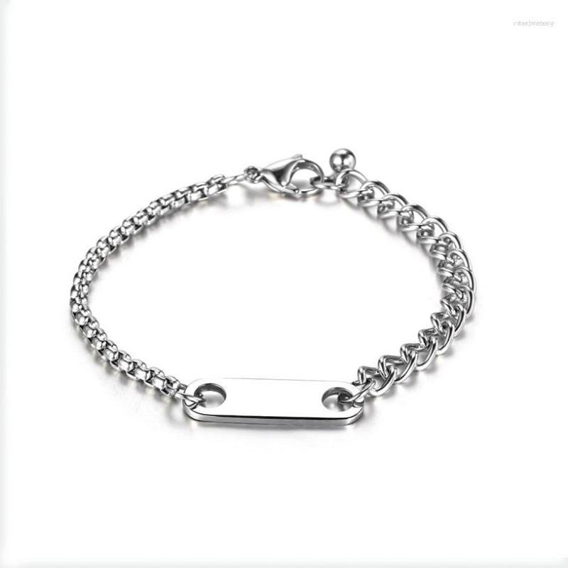 Link Bracelets Titanium Steel Engraved Letter Bangle Personalized Cuba Bracelet Custom Family Name Men Women Jewelry Gift
Link Bracelets Titanium Steel Engraved Letter Bangle Personalized Cuba Bracelet Custom Family Name Men Women Jewelry Gift