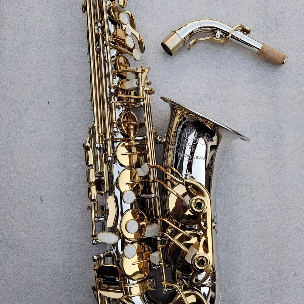 High quality W037 E-flat alto saxophone nickel-plated silver body gold bond double rib reinforced Japanese craft manufacturing with accessories
High quality W037 E-flat alto saxophone nickel-plated silver body gold bond double rib reinforced Japanese craft manufacturing with accessories