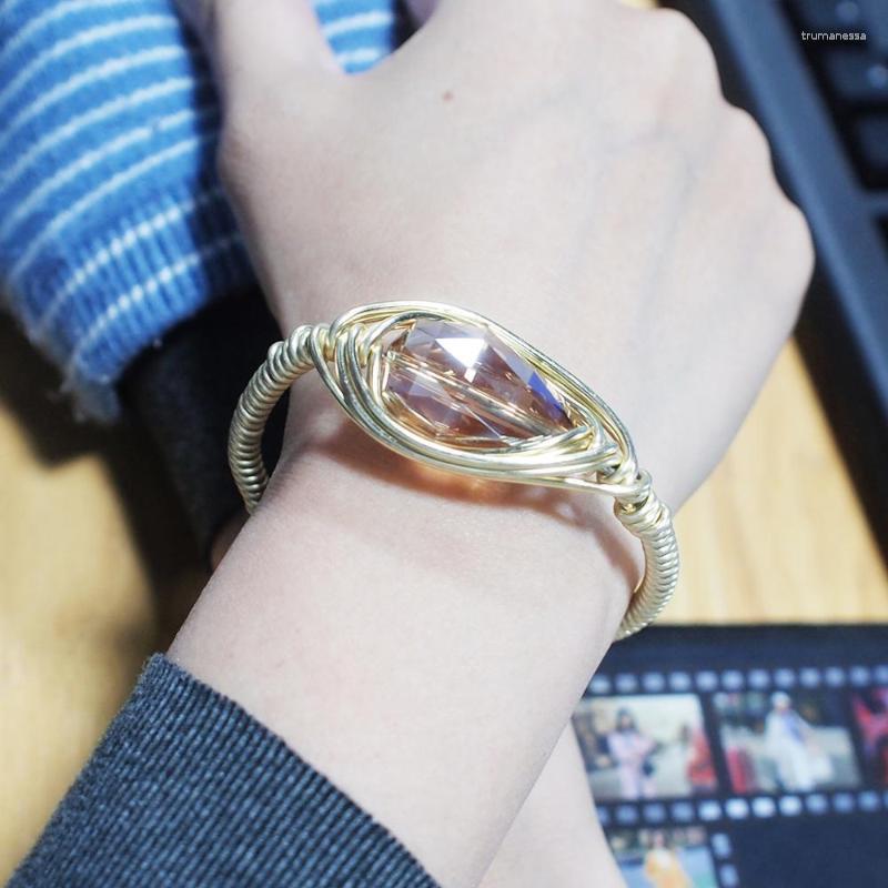Bangle Handmade Metal Wire Big Crystal Bracelet For Women Jewelry Statement Cuff Bangles Bracelets Party Wedding AccessoriesBangle Raym22
Bangle Handmade Metal Wire Big Crystal Bracelet For Women Jewelry Statement Cuff Bangles Bracelets Party Wedding AccessoriesBangle Raym22