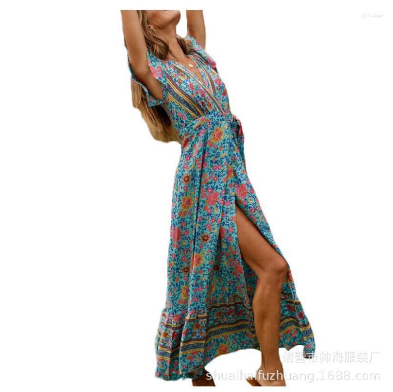Casual Dresses Ladies Dress Superior Quality Summer V Neck Short Sleeve Floral Print Thin Waist Vestidos Drop Sale SXSH52, Pink
Casual Dresses Ladies Dress Superior Quality Summer V Neck Short Sleeve Floral Print Thin Waist Vestidos Drop Sale SXSH52, Pink