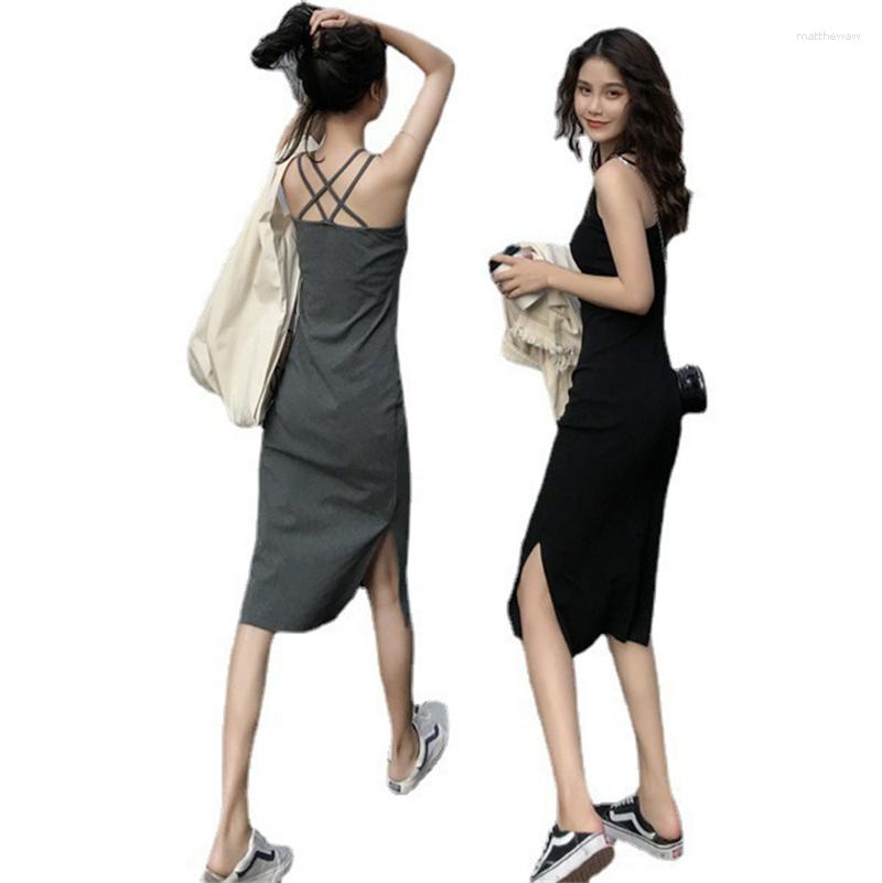 Casual Dresses Mid Length Suspender Dress For Summer Wear 2023 Women's Slit Style Slimming Look Paired With A Bottom Skirt, Black
Casual Dresses Mid Length Suspender Dress For Summer Wear 2023 Women's Slit Style Slimming Look Paired With A Bottom Skirt, Black