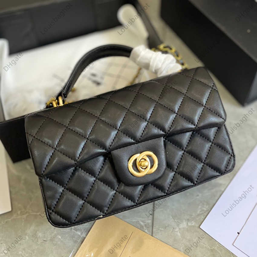 Bags Cc Handle Mini Classic Flap Bag Crossbody Bag Fashion Women Leather Handbag Wallet Diamond Lattice 20cm, #1 golden logo 20cm
Bags Cc Handle Mini Classic Flap Bag Crossbody Bag Fashion Women Leather Handbag Wallet Diamond Lattice 20cm, #1 golden logo 20cm