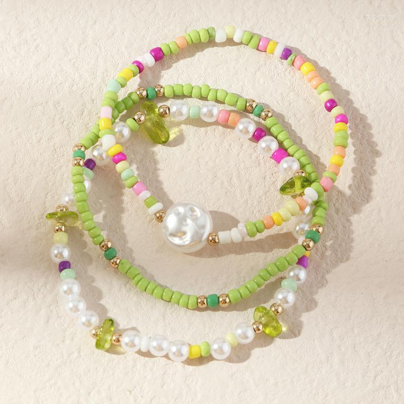 Strand Beaded Strands 3pcs/set Bohemia Vintage Colorful Beads White Pear Irregular Crystal Bracelet For Women Summer Girl Gift Female
Strand Beaded Strands 3pcs/set Bohemia Vintage Colorful Beads White Pear Irregular Crystal Bracelet For Women Summer Girl Gift Female