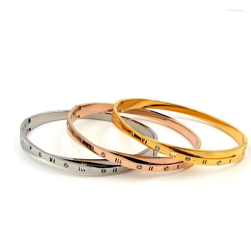 Bangle Fashion Stainless Steel Better Round Crystal Roman Numerals Cross Bracelet Rose Gold Color Woman Party Gift Raym22
Bangle Fashion Stainless Steel Better Round Crystal Roman Numerals Cross Bracelet Rose Gold Color Woman Party Gift Raym22