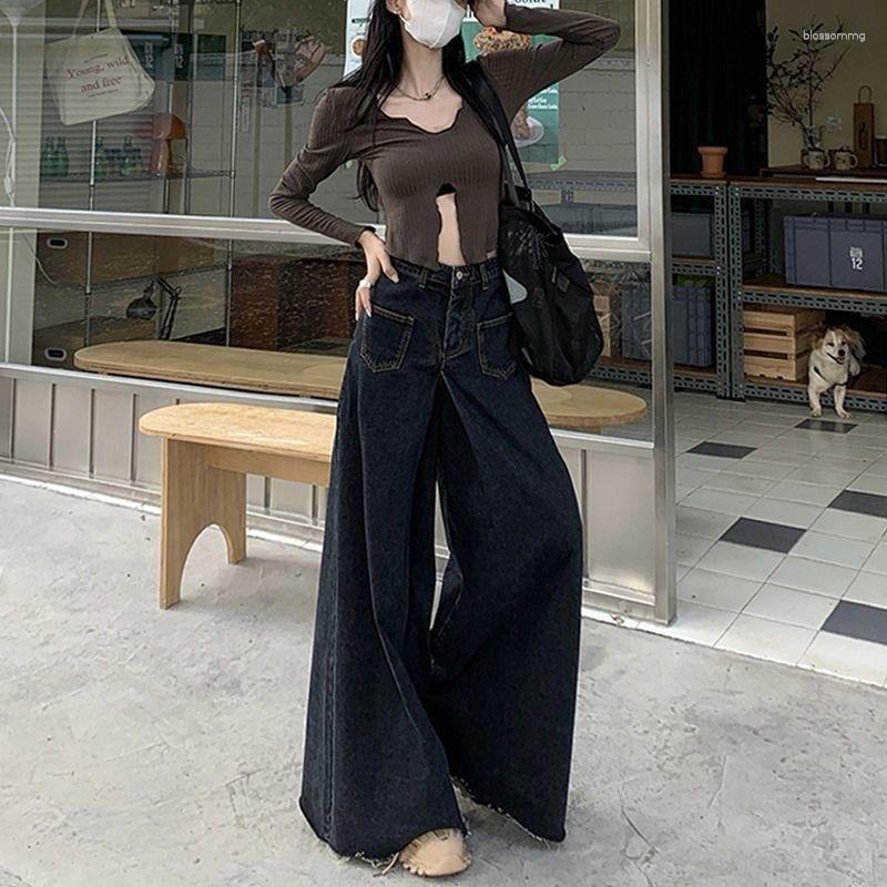 Women' Jeans 2023 Oversized Vintage High Waist Street Loose Frayed Wide Leg Fashion Korean Casual Solid Color Stra
Women' Jeans 2023 Oversized Vintage High Waist Street Loose Frayed Wide Leg Fashion Korean Casual Solid Color Stra