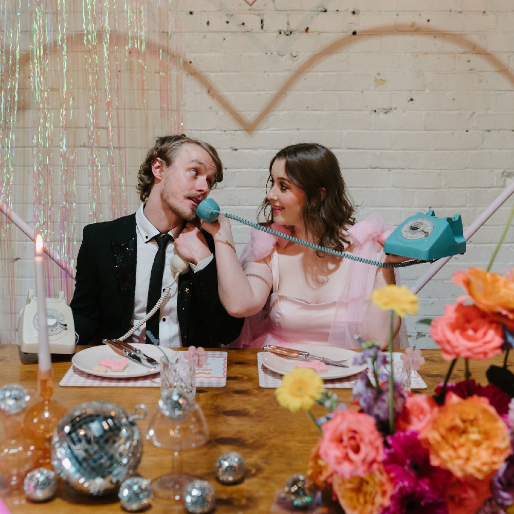 Audio GuestBook for Wedding Fashion with Free RGB LED Sign and Metal Photo Frame, Guest Book Telephone Record Customized Voice Message for Your Weddin