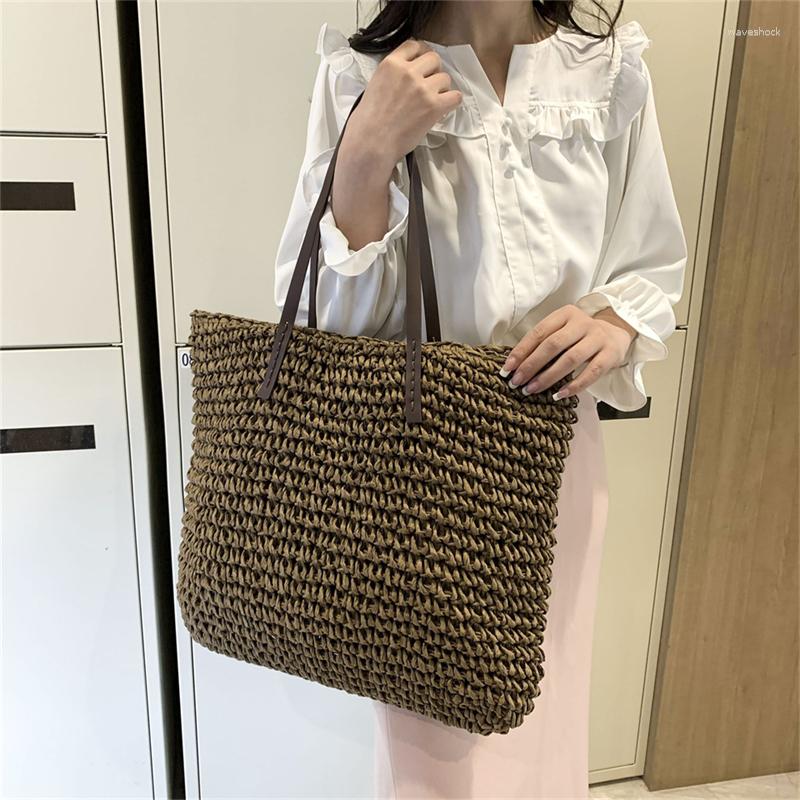 Evening Bags Fashion Beach Woven Bag Summer Women's Simple Casual Large Capacity Shopping Handbags Leisure Single Shoulder Tote, White
Evening Bags Fashion Beach Woven Bag Summer Women's Simple Casual Large Capacity Shopping Handbags Leisure Single Shoulder Tote, White