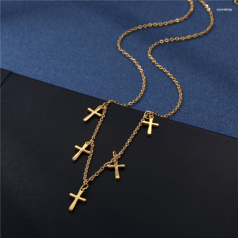 Pendant Necklaces Fashion Cross Stainless Steel Necklace Punk Jewelry For Femme Cool Women Girl Gold Color Friendship Gifts
Pendant Necklaces Fashion Cross Stainless Steel Necklace Punk Jewelry For Femme Cool Women Girl Gold Color Friendship Gifts