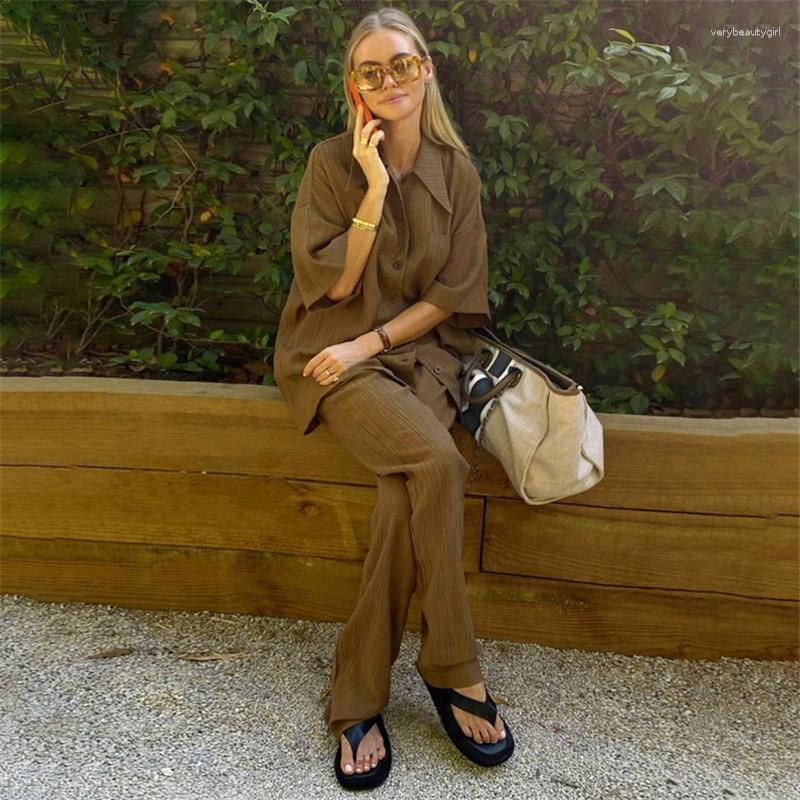 Women's Two Piece Pants VAZN 2023 INS Chiffon High-end Solid Sweet Office Lady Shirt Set Half Sleeve Long Wide Leg Women 2, Blue
Women's Two Piece Pants VAZN 2023 INS Chiffon High-end Solid Sweet Office Lady Shirt Set Half Sleeve Long Wide Leg Women 2, Blue
