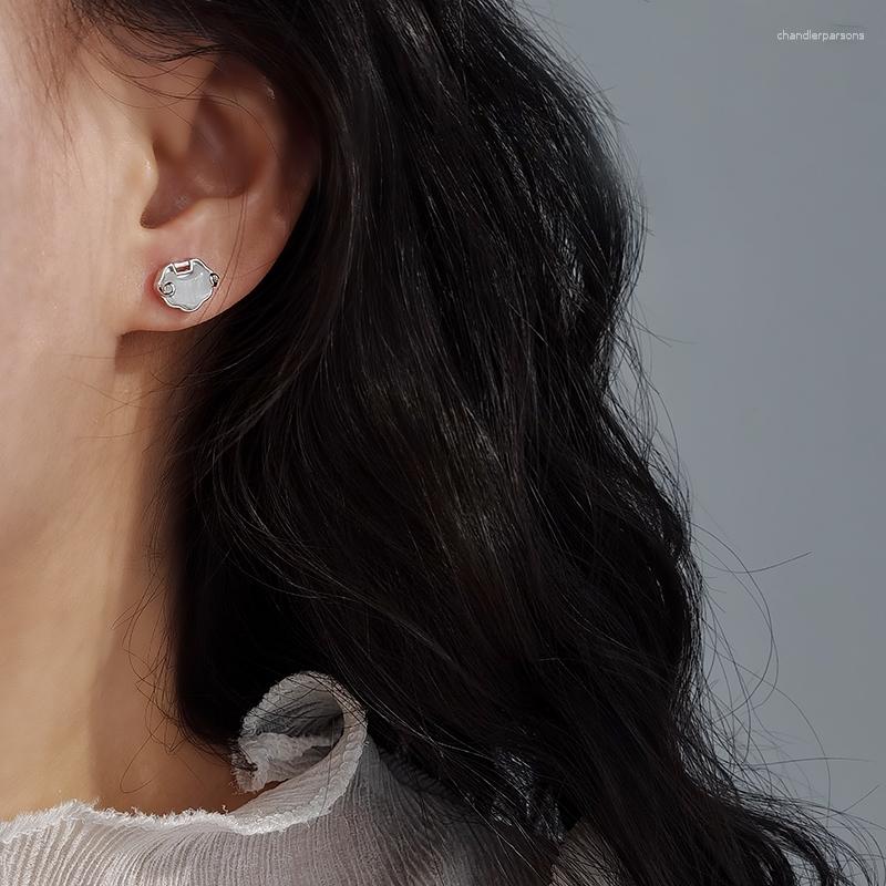 Stud Earrings White Fritillary Ruyi Safe Lock Silver Color For Women Long Life Dainty Jewelry Chinese Style Gift
Stud Earrings White Fritillary Ruyi Safe Lock Silver Color For Women Long Life Dainty Jewelry Chinese Style Gift