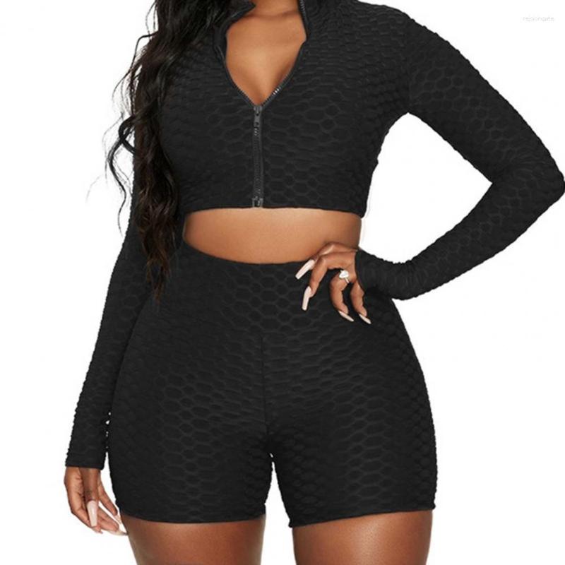 Women's Tracksuits Women Sportswear Fitness Seamless Running Leggings Solid Color Pineapple Grid Summer Long Sleeve Zipper Coat Shorts Set, Coffee
Women's Tracksuits Women Sportswear Fitness Seamless Running Leggings Solid Color Pineapple Grid Summer Long Sleeve Zipper Coat Shorts Set, Coffee